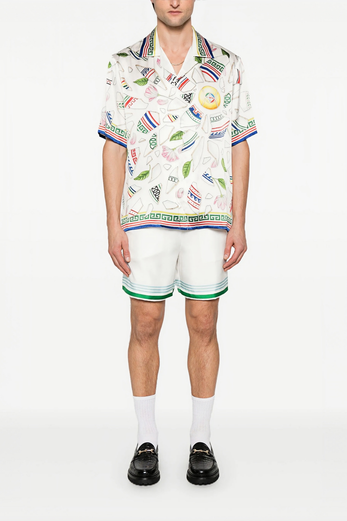 Daniel white floral print short-sleeve shirt