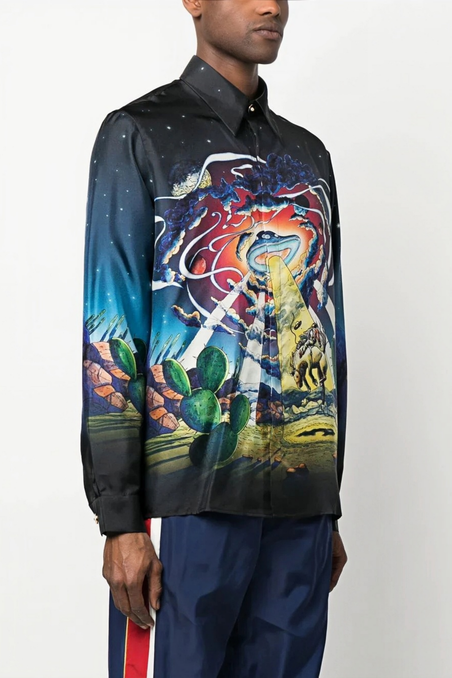 Louis black cosmic dragon long-sleeve shirt