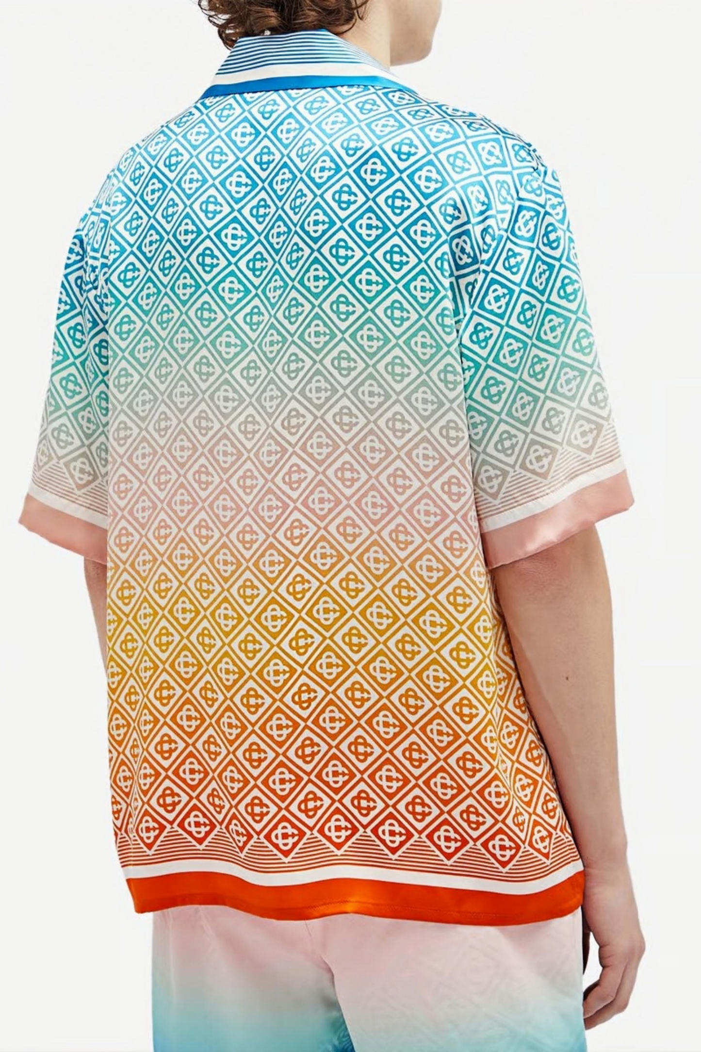 Steve blue patterned short-sleeve shirt