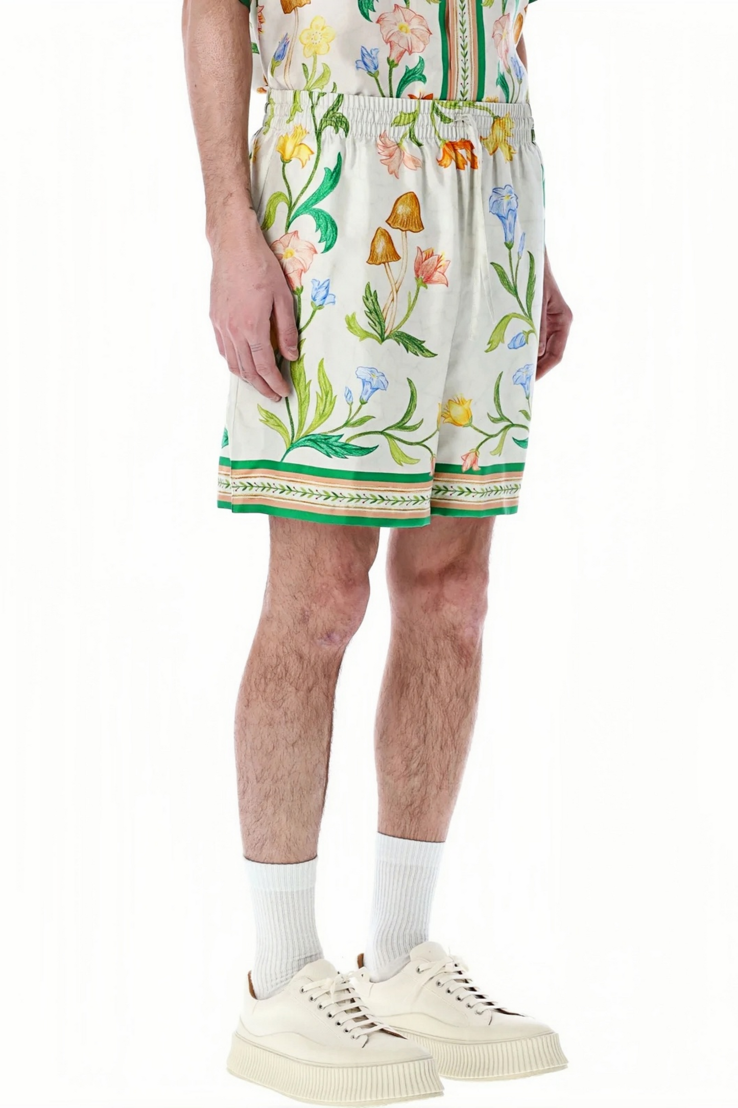 Ivan white floral print short