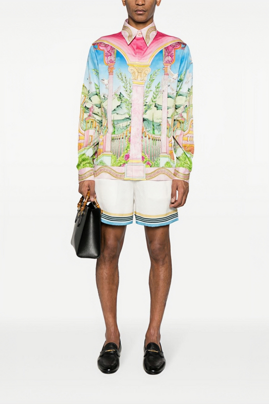 قميص طويل الأكمام من William Pink بطبعة قصر