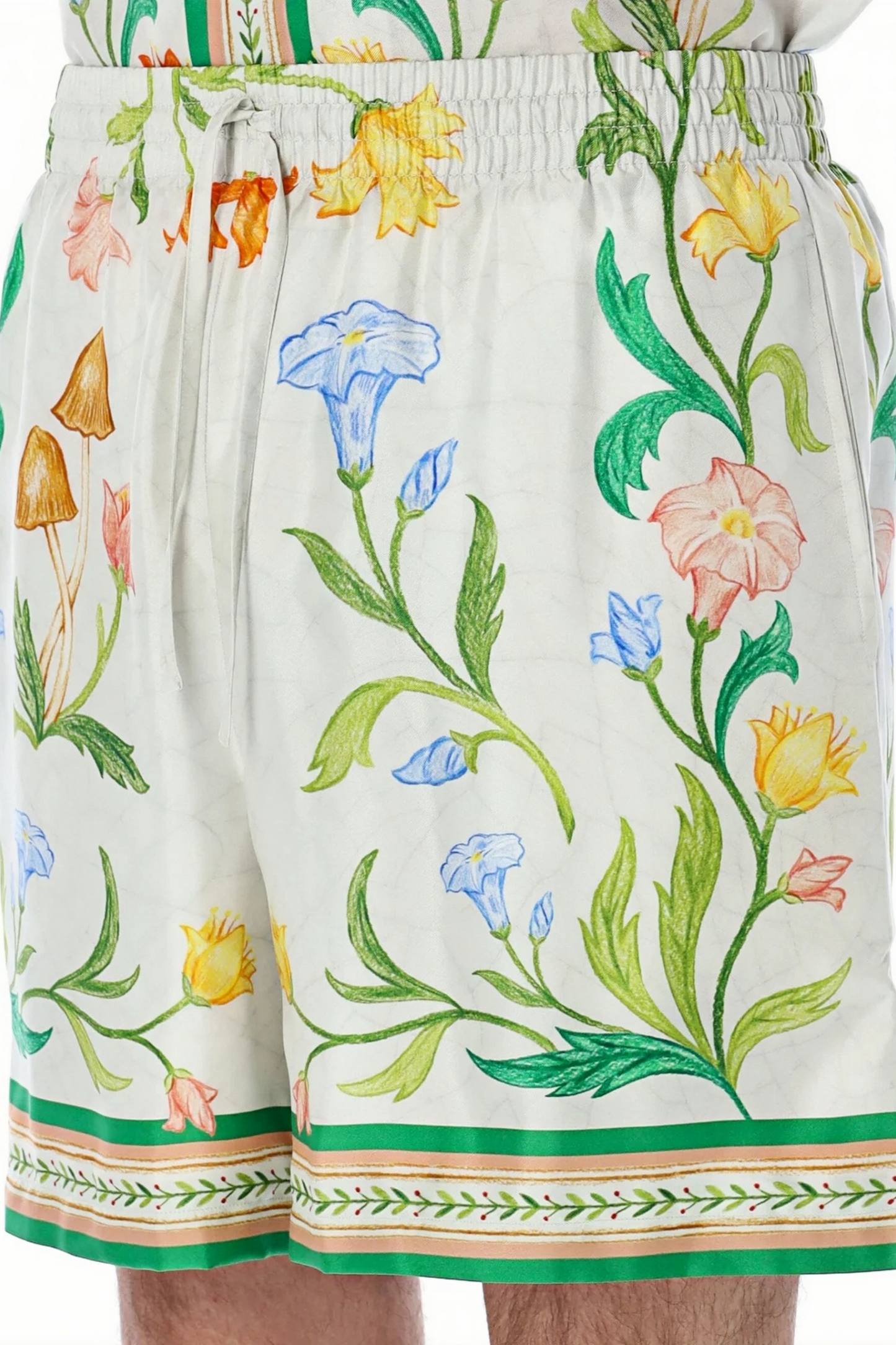 Ivan white floral print short