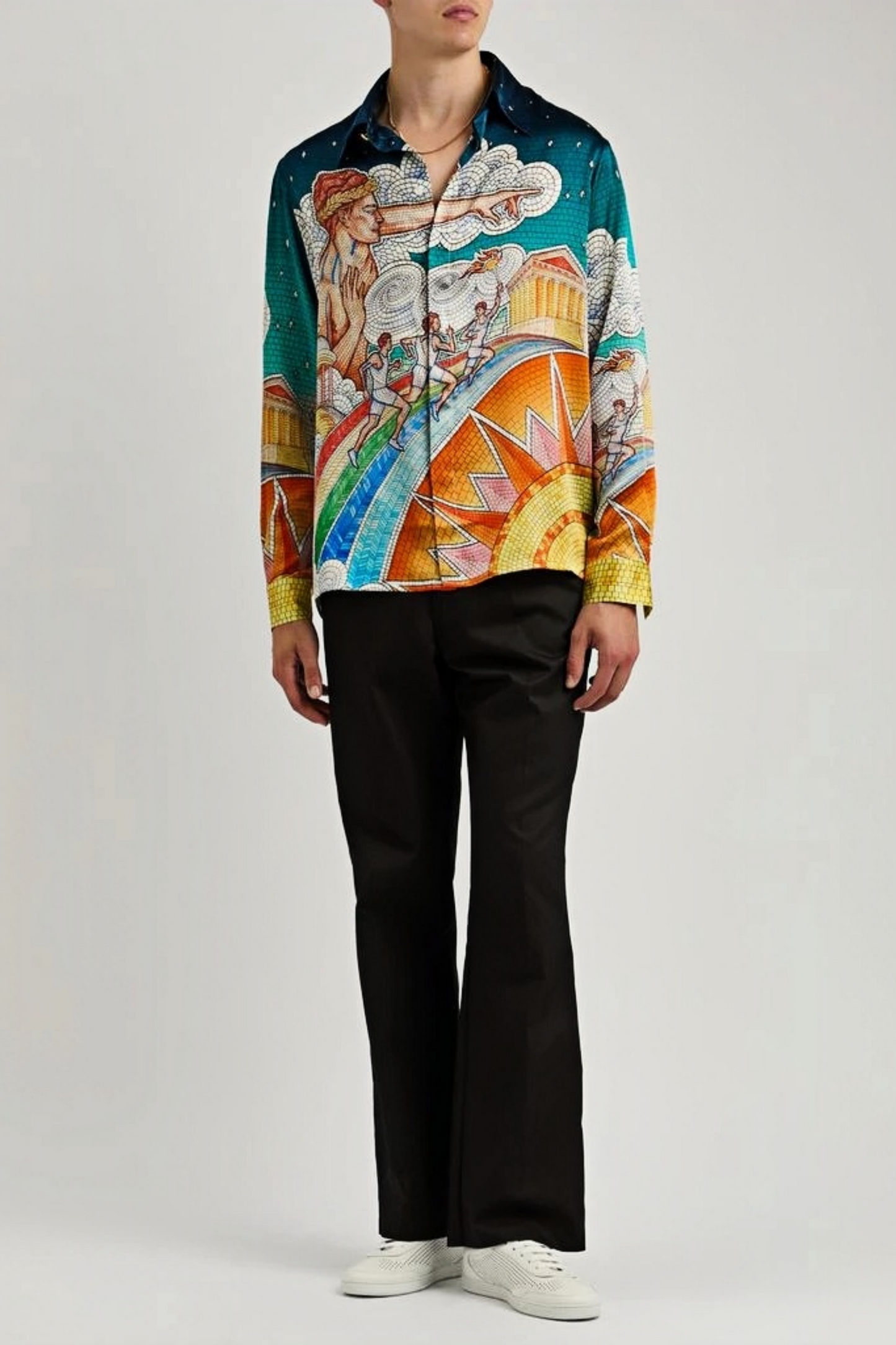 Riley green mythological long-sleeve shirt