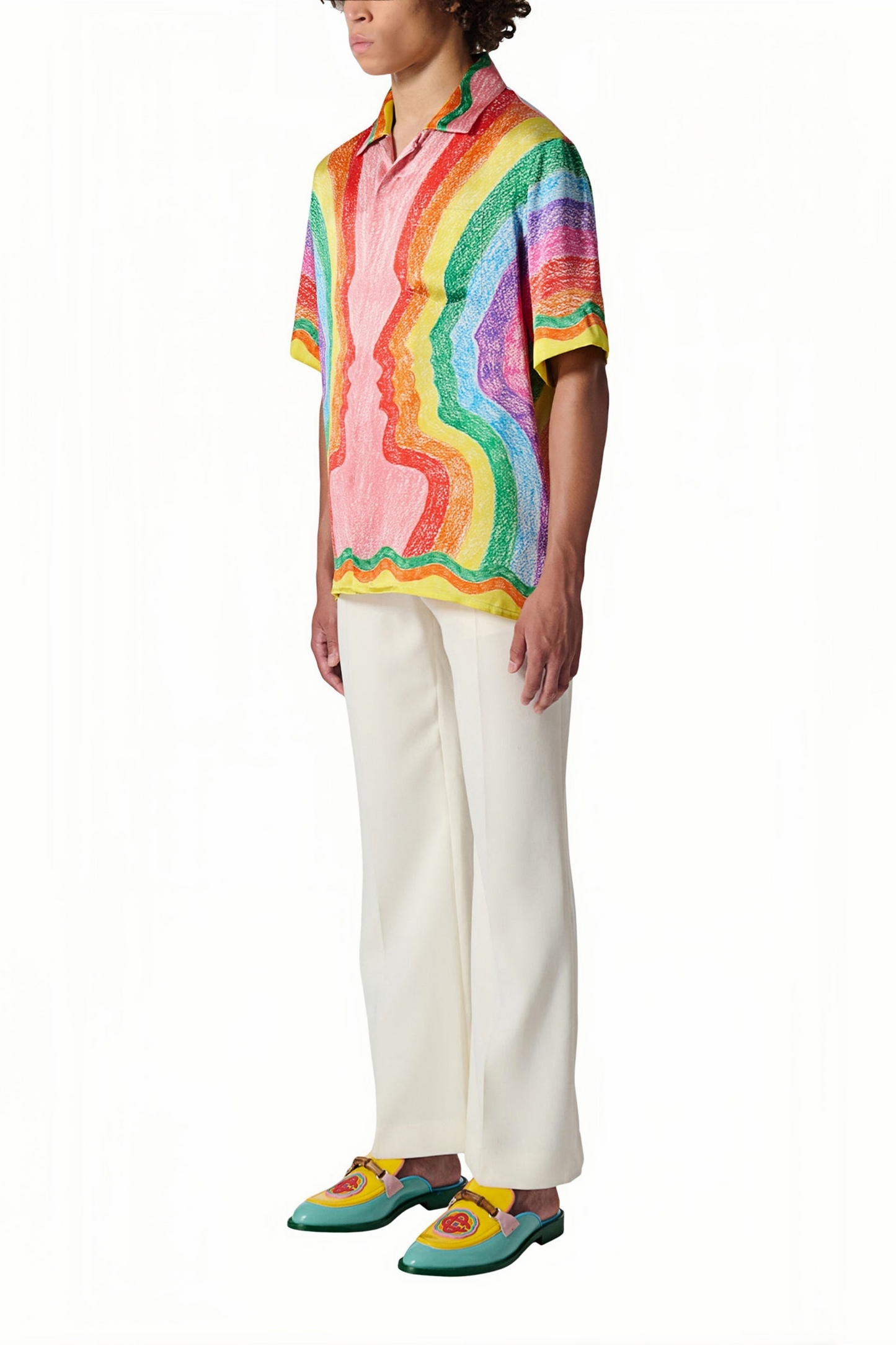 Pascal orange rainbow gradient short-sleeve shirt