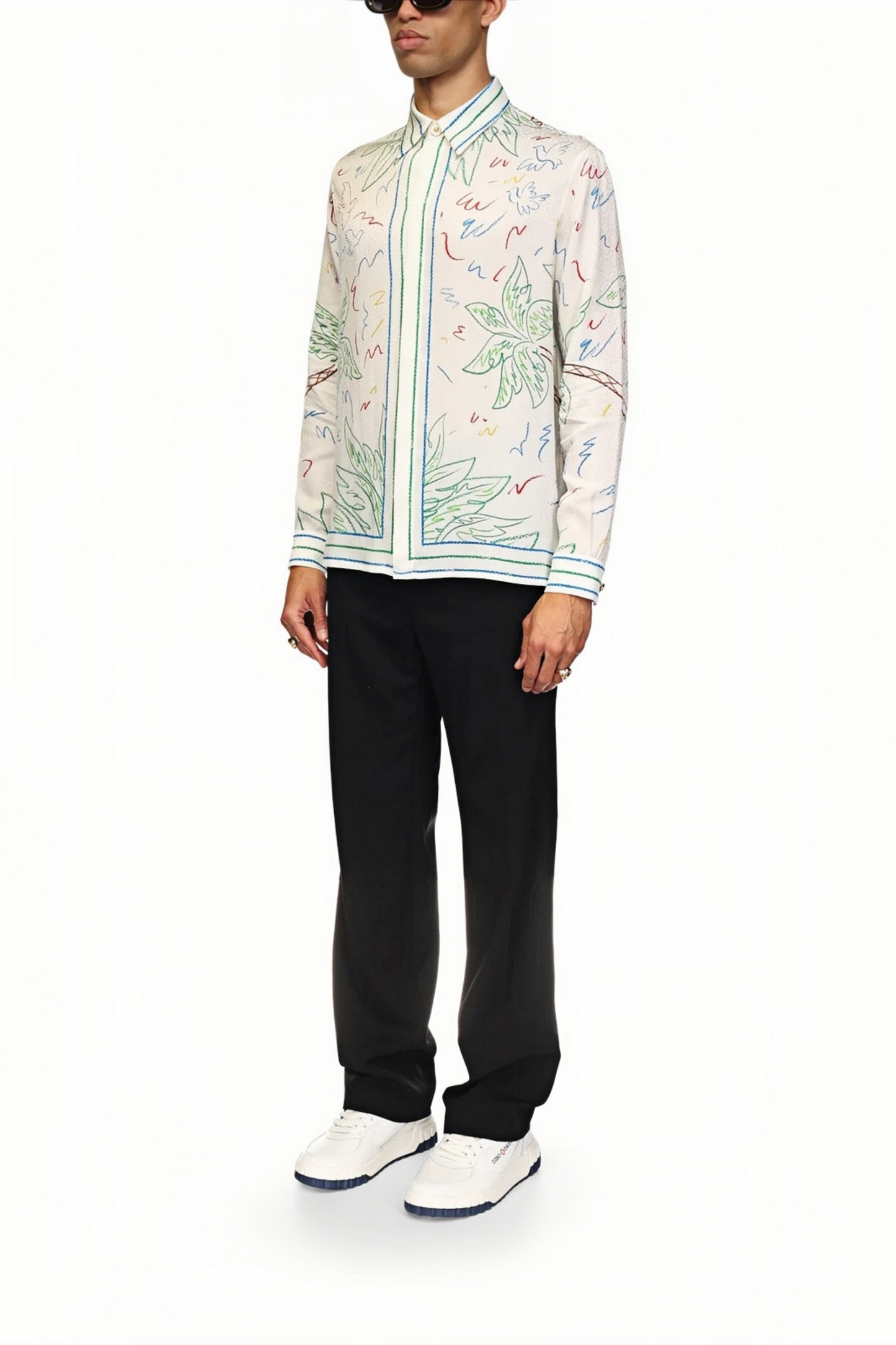 Paul white doodle print jacket