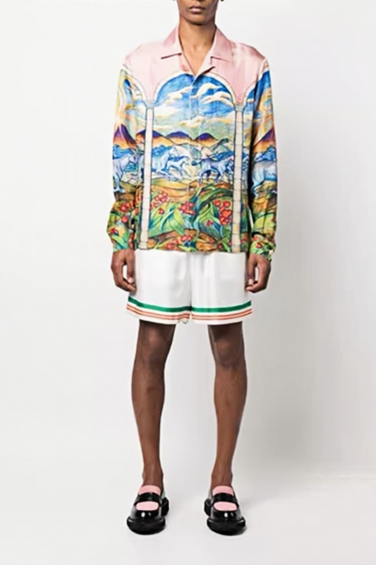 قميص طويل الأكمام من Zac pink بطبعة أسطورية