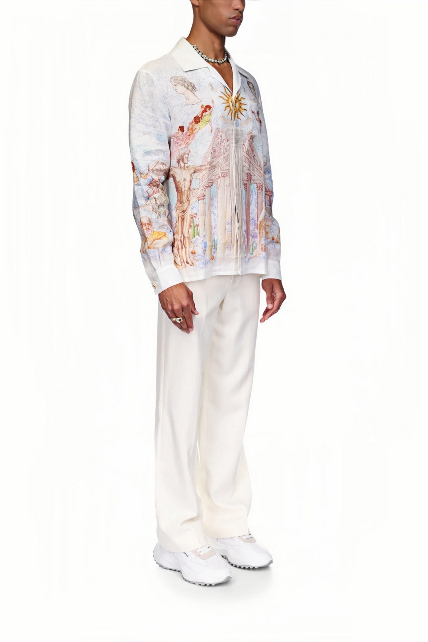 Jason white architectural long-sleeve shirt