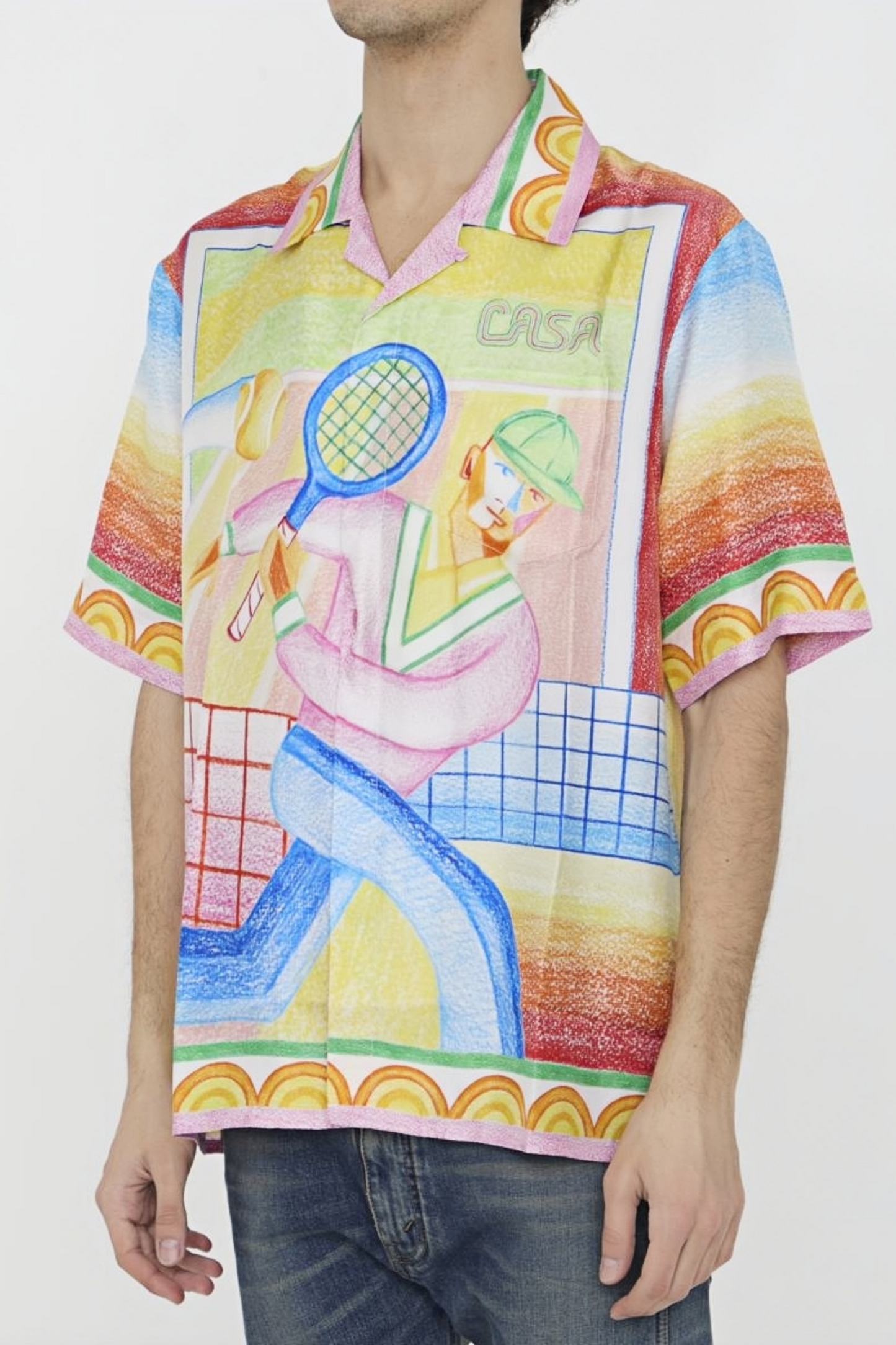 قميص قصير الأكمام بألوان زاهية من Adam