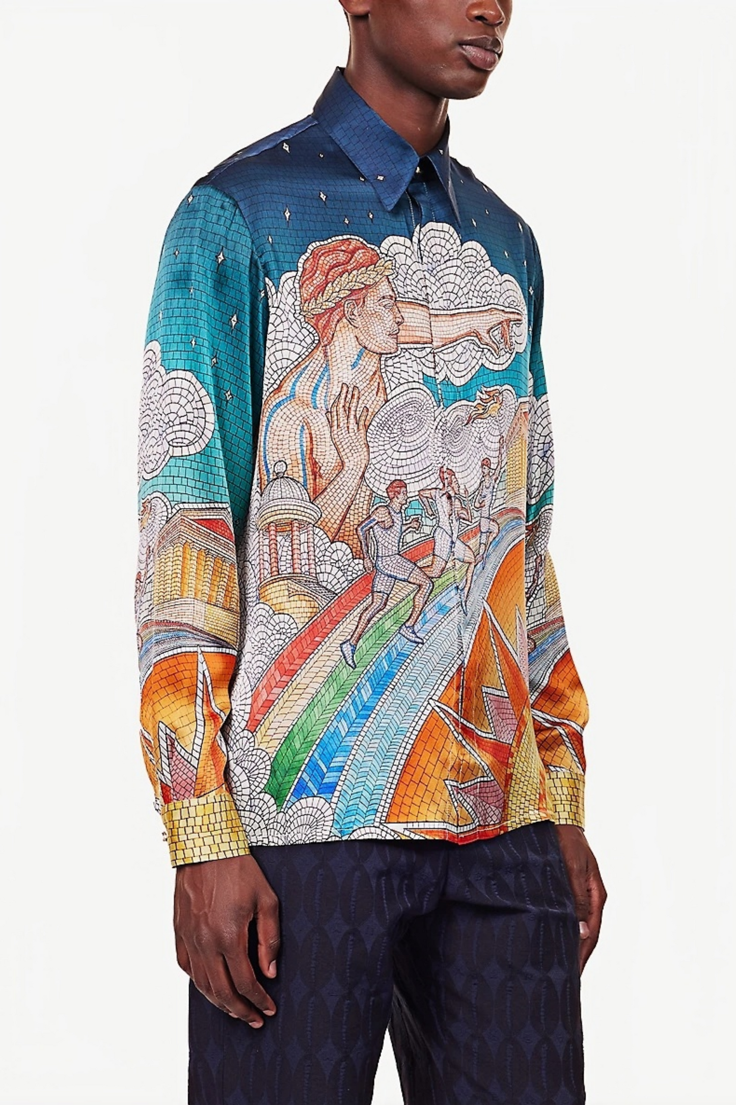 Riley green mythological long-sleeve shirt