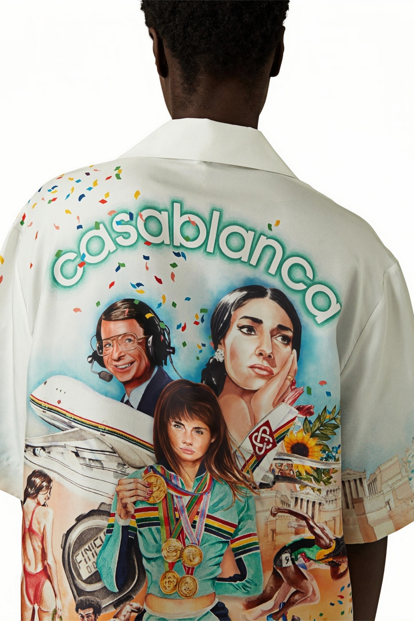 Sam white and colorful print short-sleeve shirt