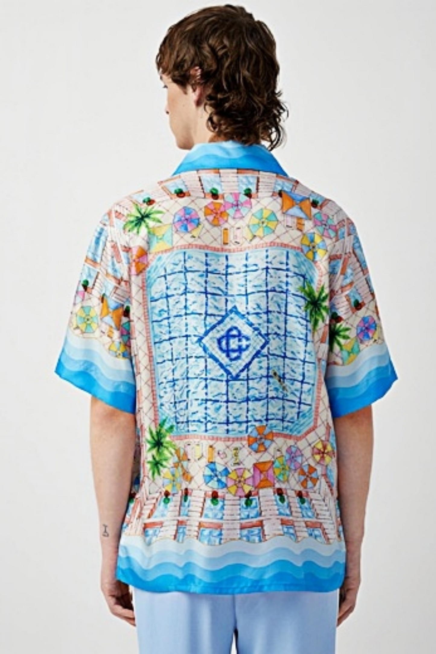 Edward blue oceanic short-sleeve shirt