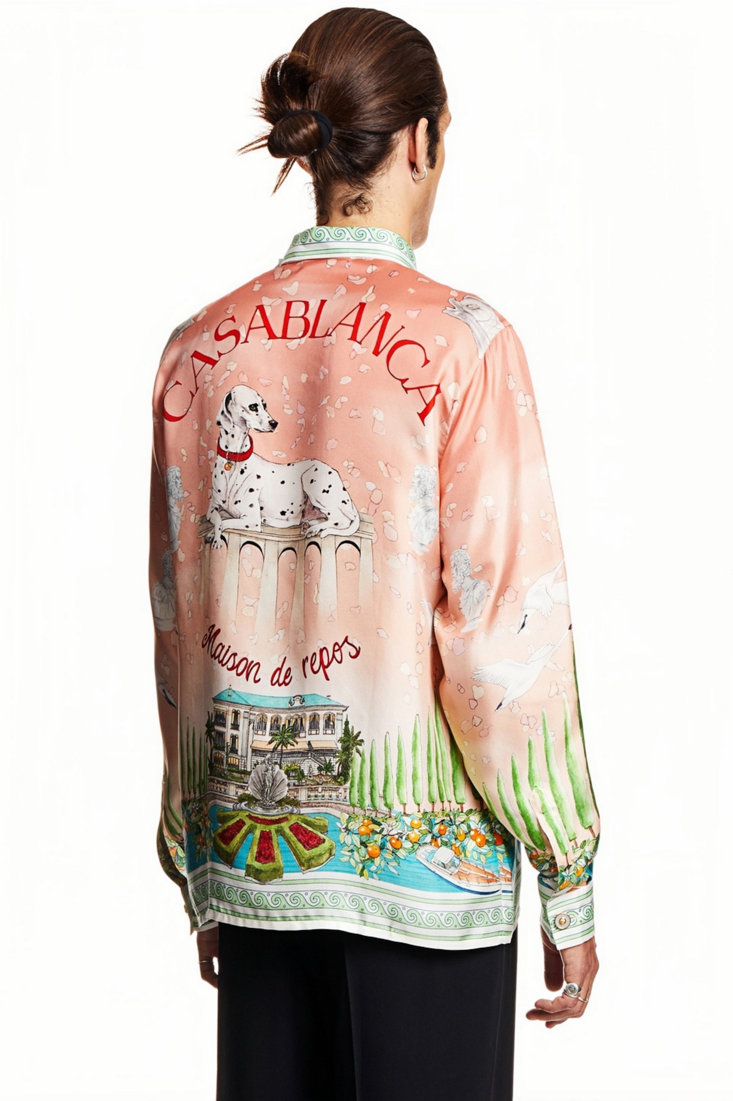 Carl pink floral short-sleeve shirt