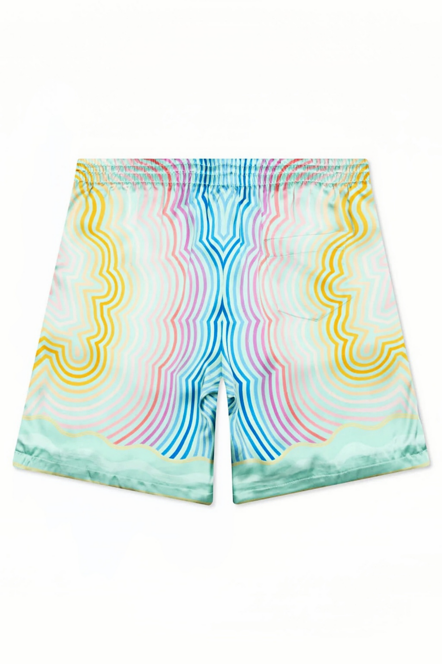 Luc blue pastel wavy short