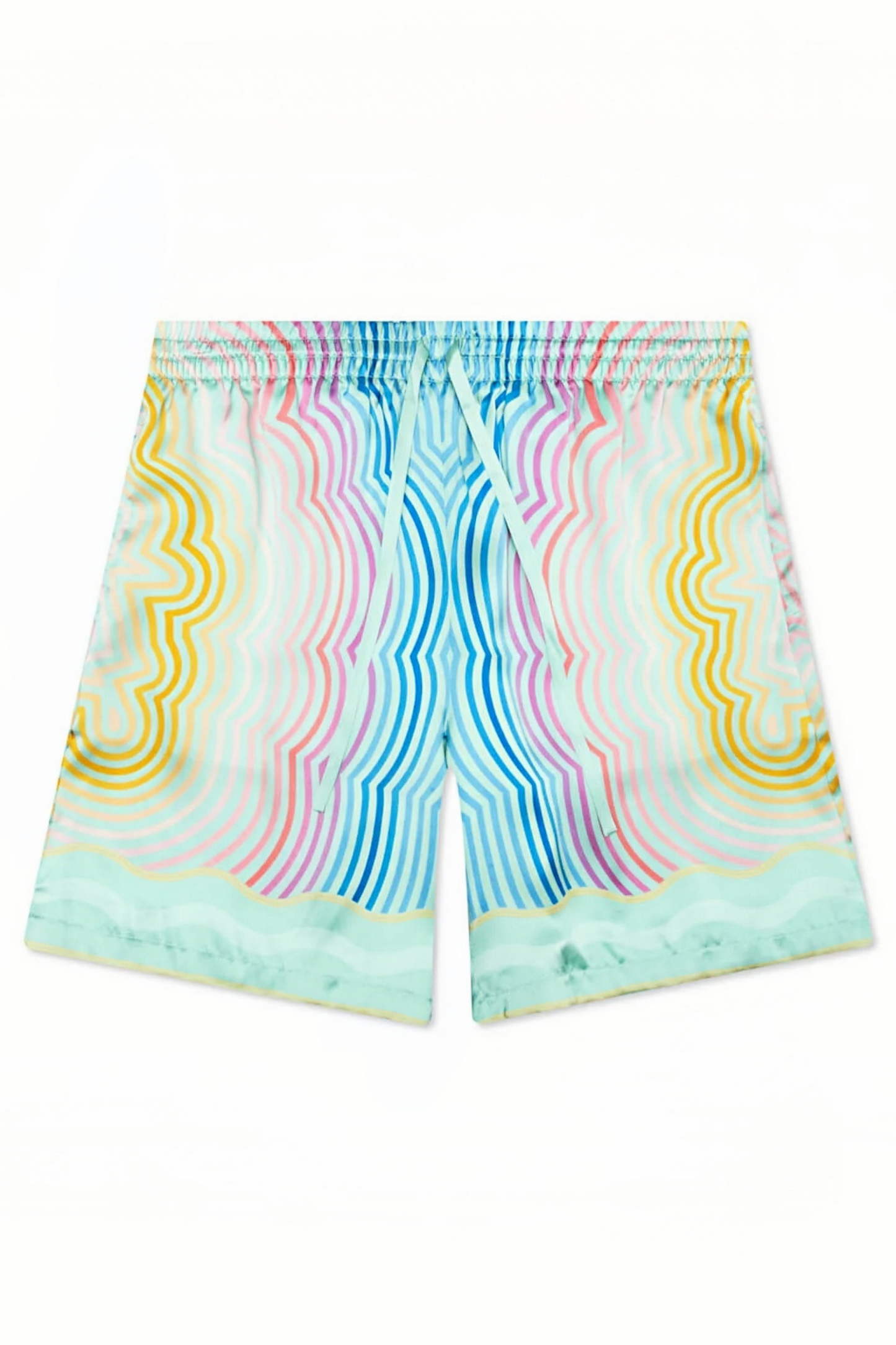 Luc blue pastel wavy short