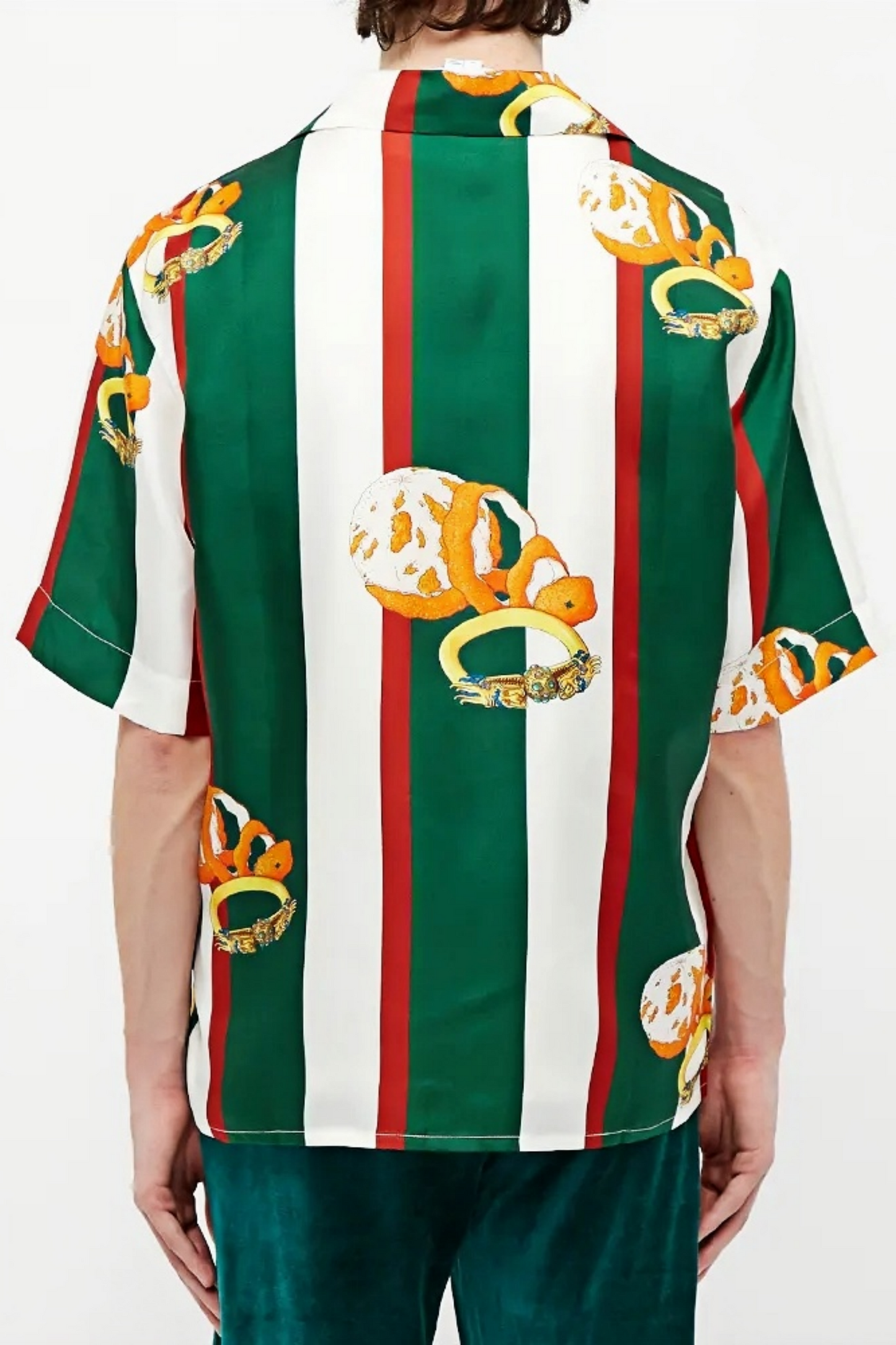 قميص قصير الأكمام من Abel بخطوط خضراء