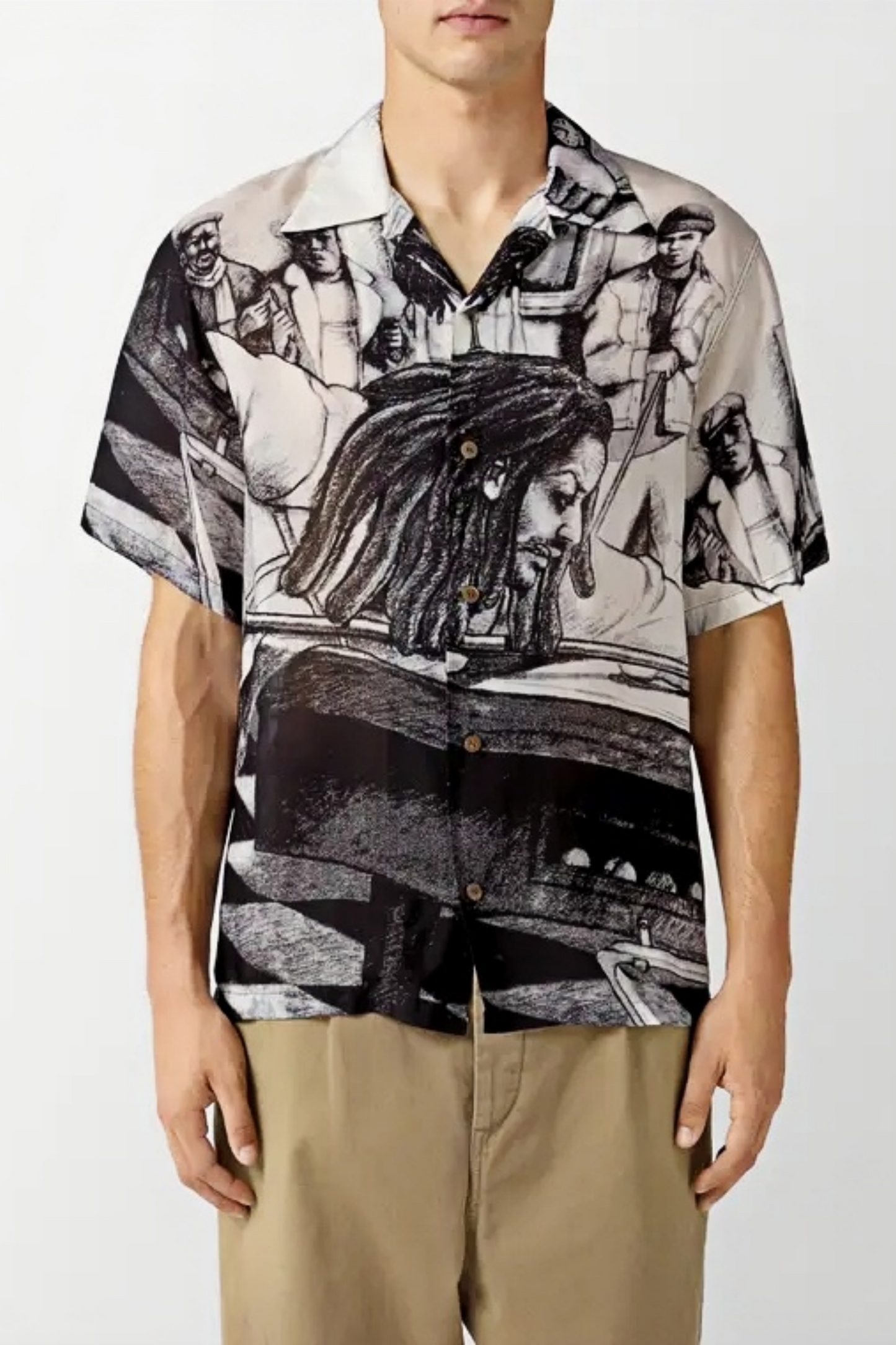 Léonard white graphic short-sleeve shirt