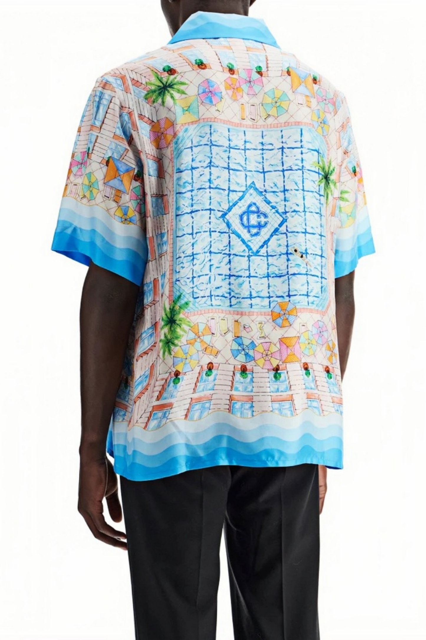 Edward blue oceanic short-sleeve shirt