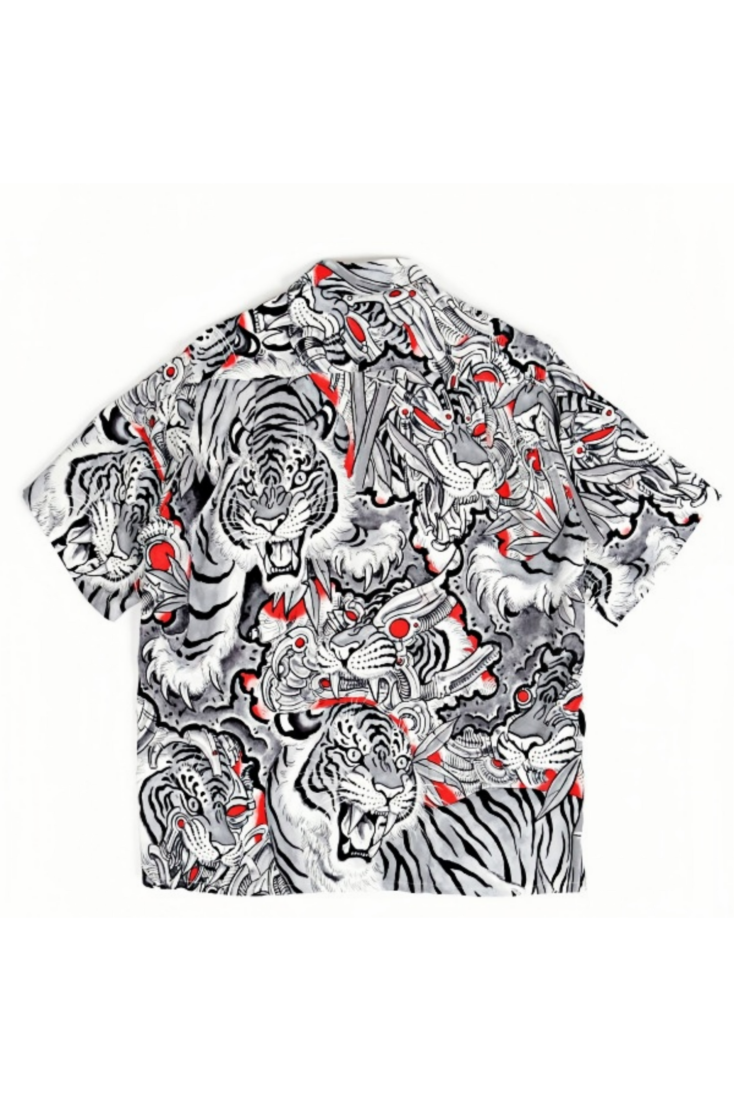 Ignace white tiger print short- sleeve short-sleeve shirt