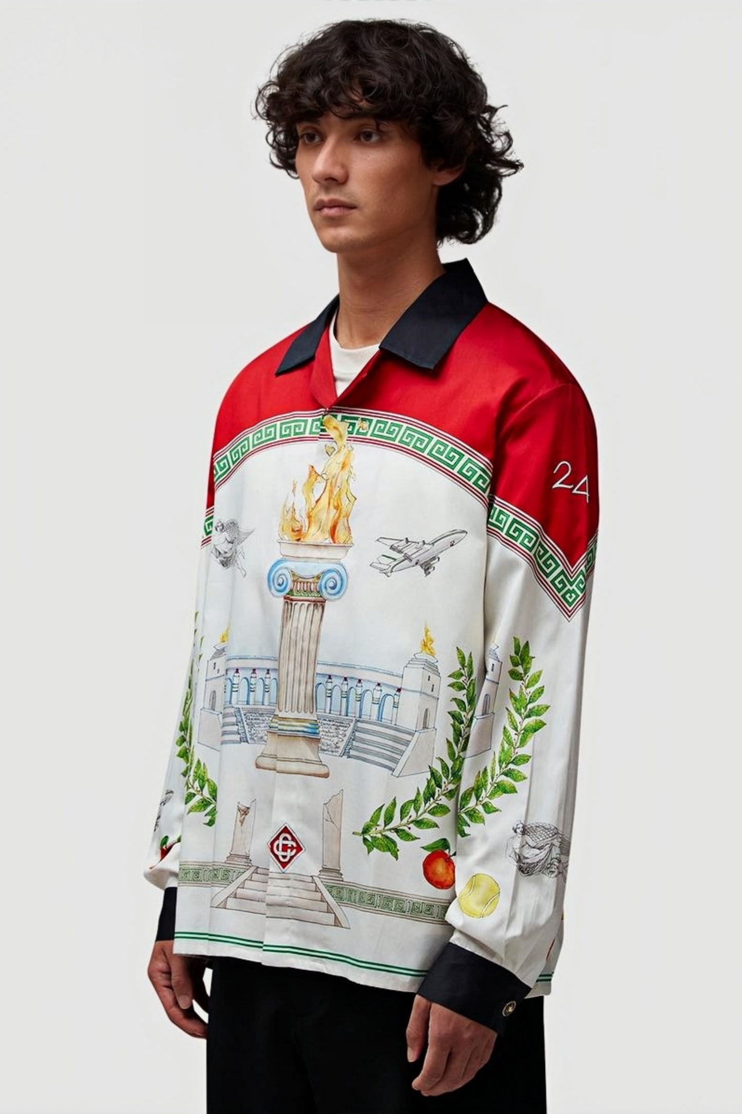 Logan red heritage long-sleeve shirt