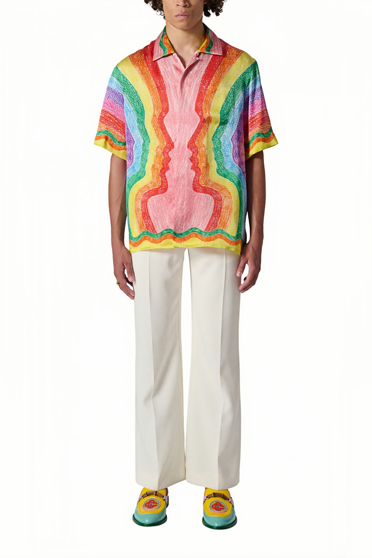 Pascal orange rainbow gradient short-sleeve shirt