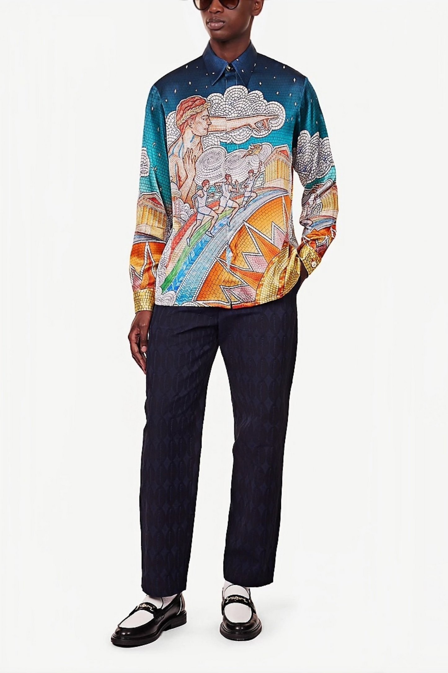 Riley green mythological long-sleeve shirt