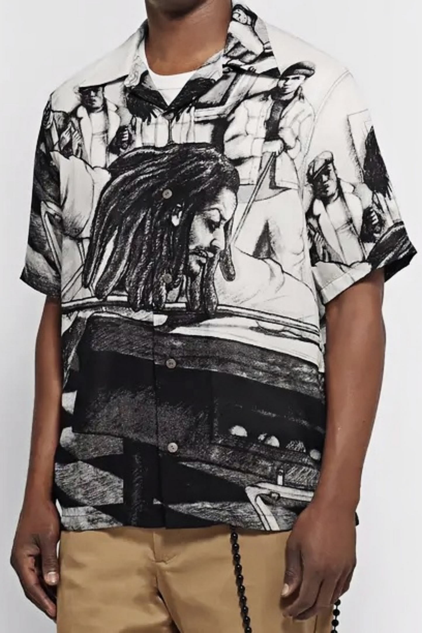 Léonard white graphic short-sleeve shirt