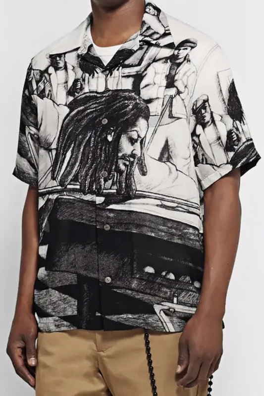 Léonard white graphic short-sleeve shirt