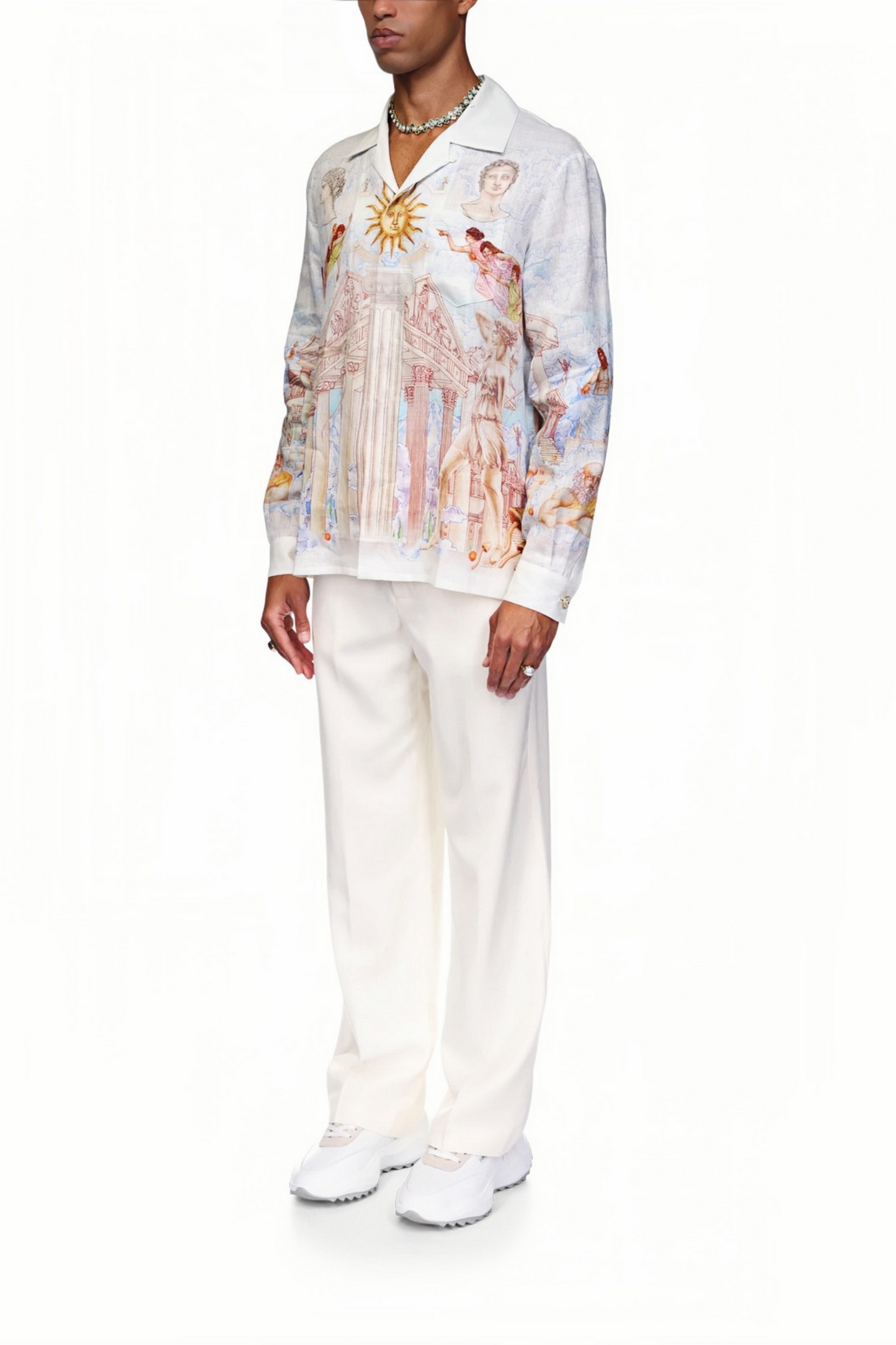 Jason white architectural long-sleeve shirt