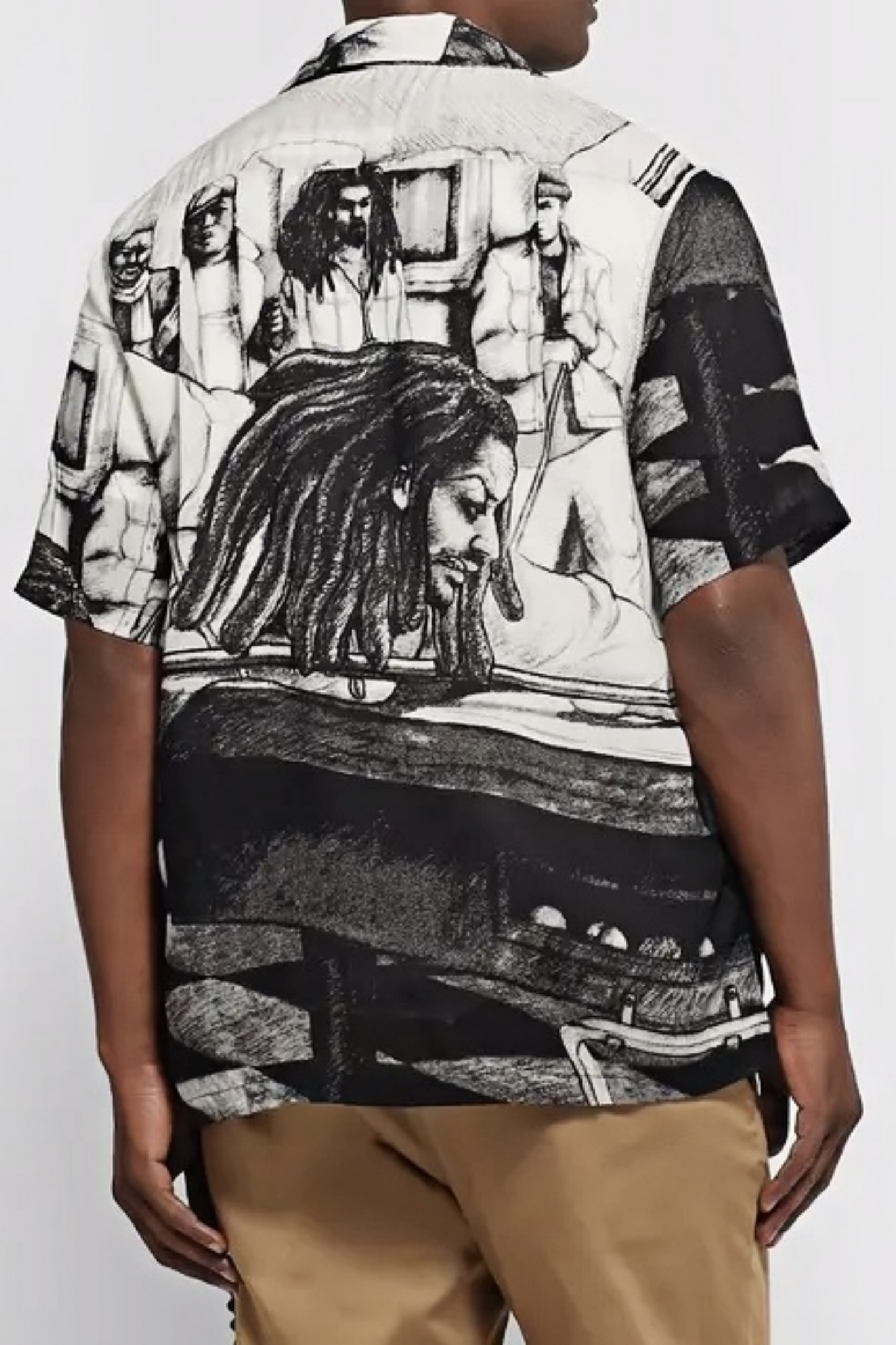 Léonard white graphic short-sleeve shirt