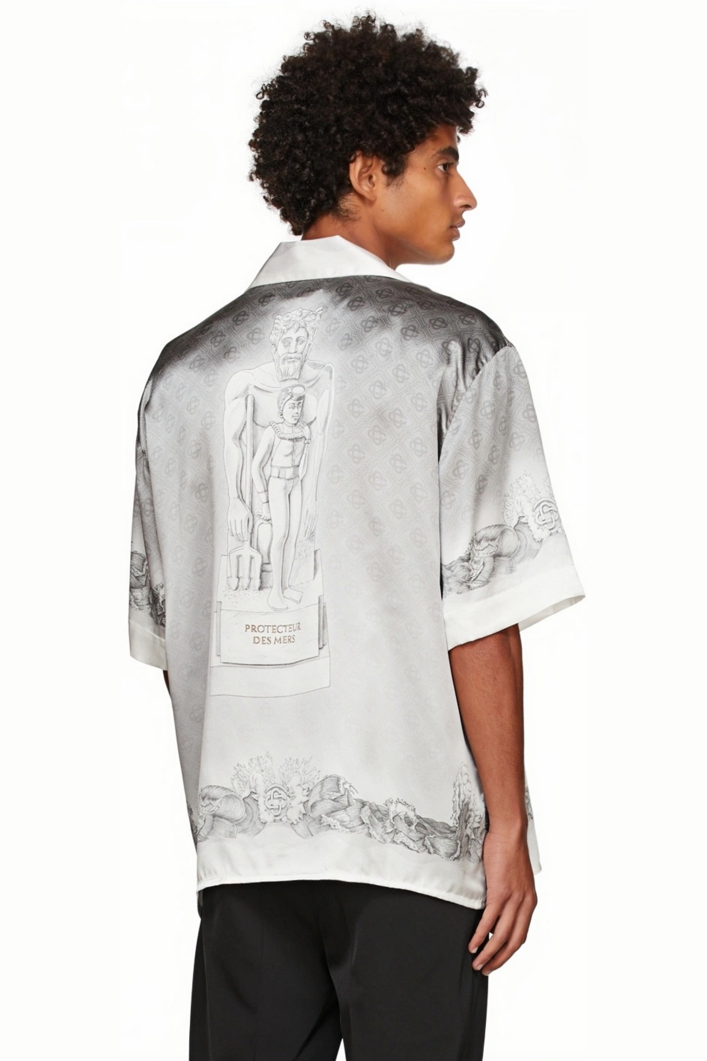 Clément white graphic print short-sleeve shirt