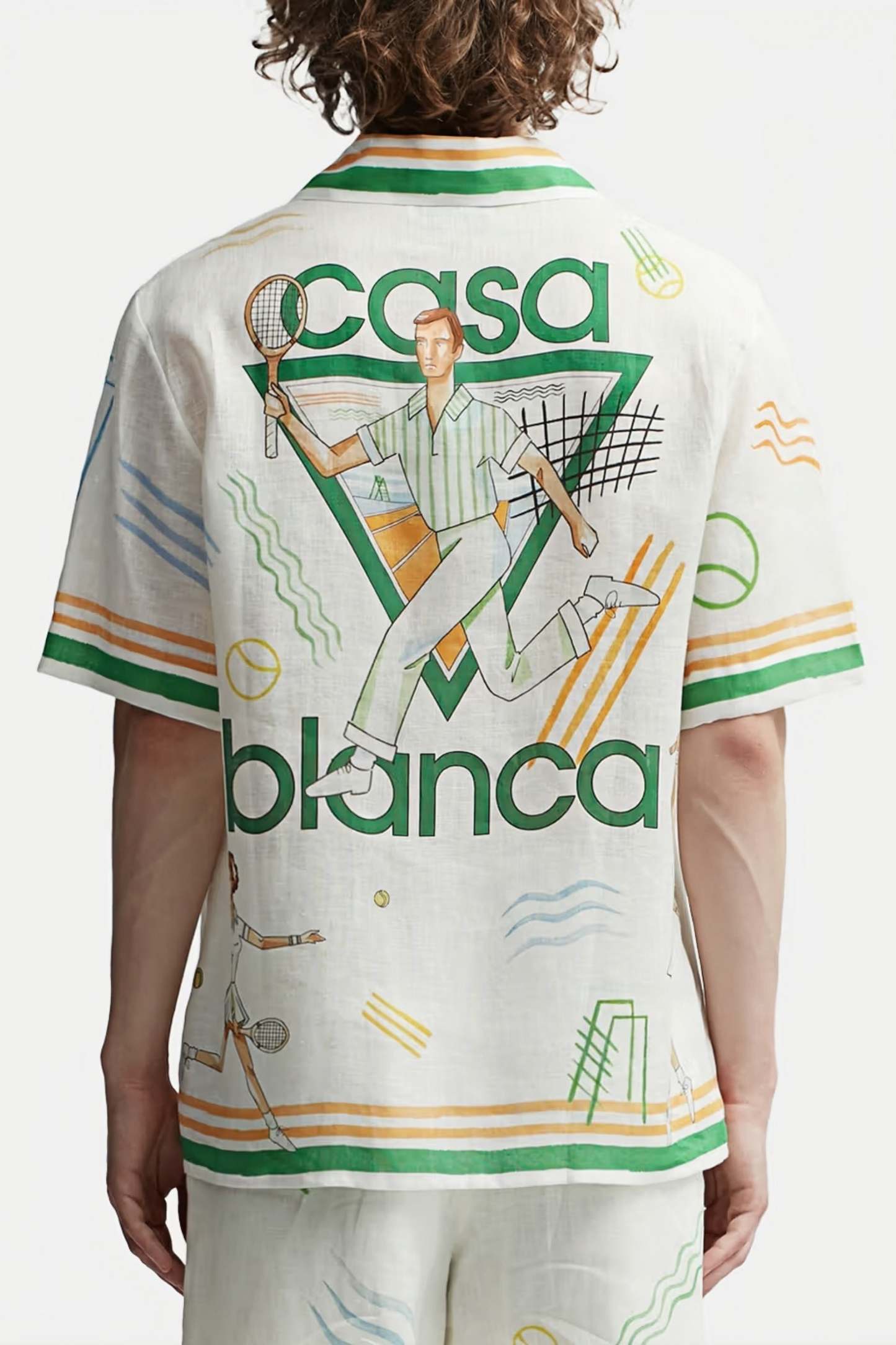 Ryan white tennis player print short- sleeve shirt