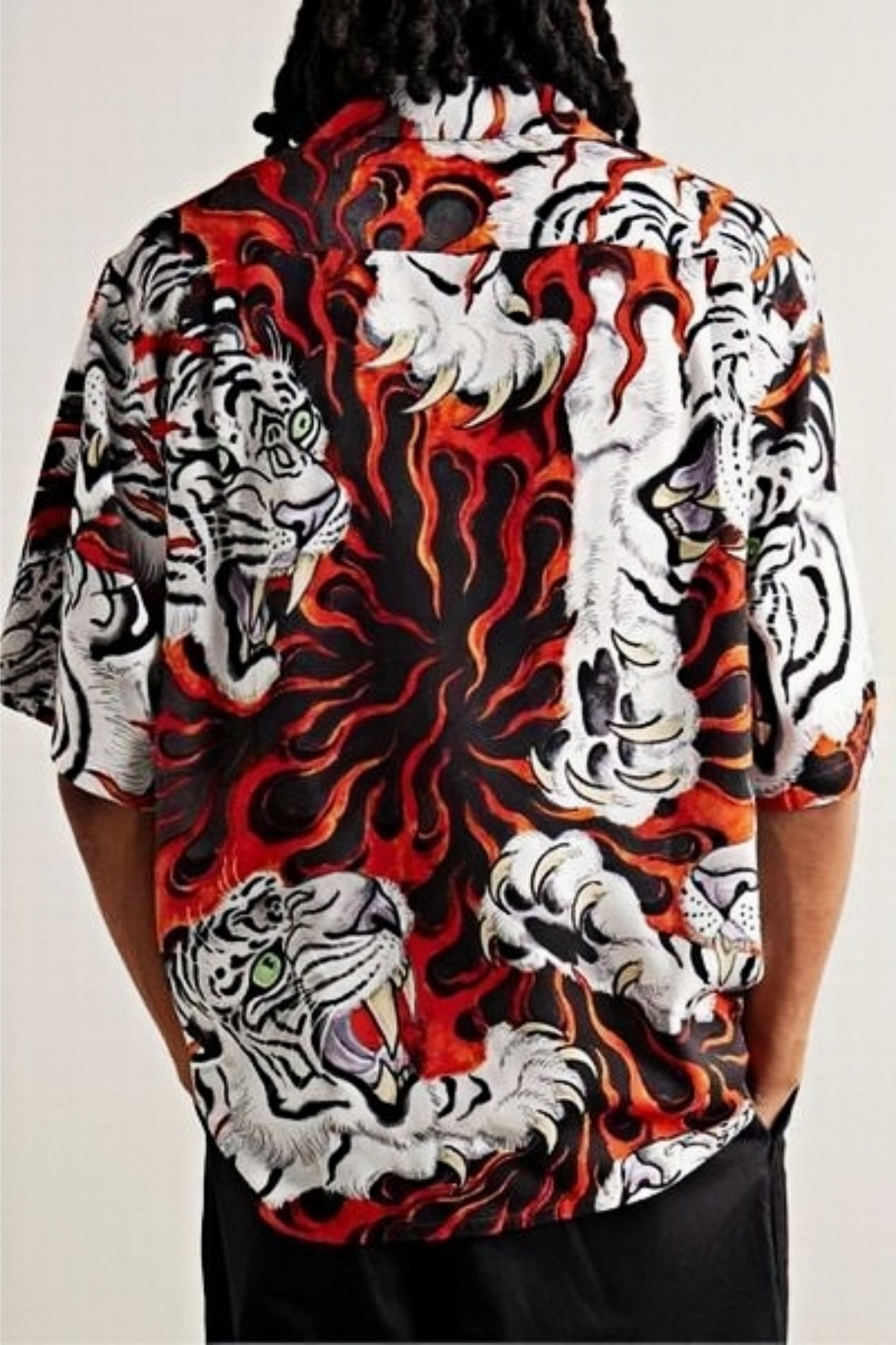 Hyacinthe red classic collared short-sleeve shirt