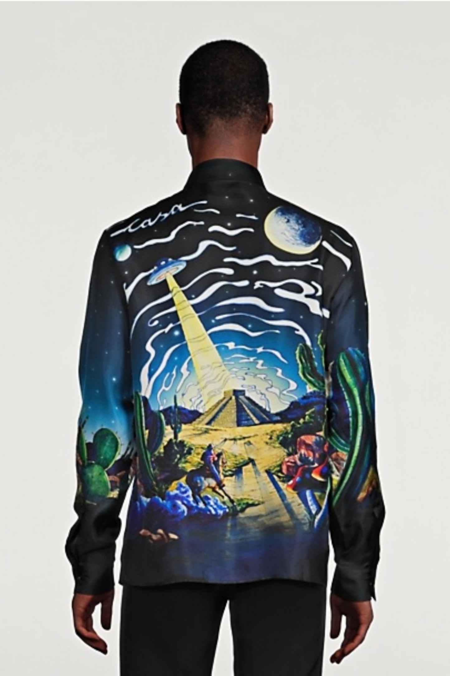 Louis black cosmic dragon long-sleeve shirt