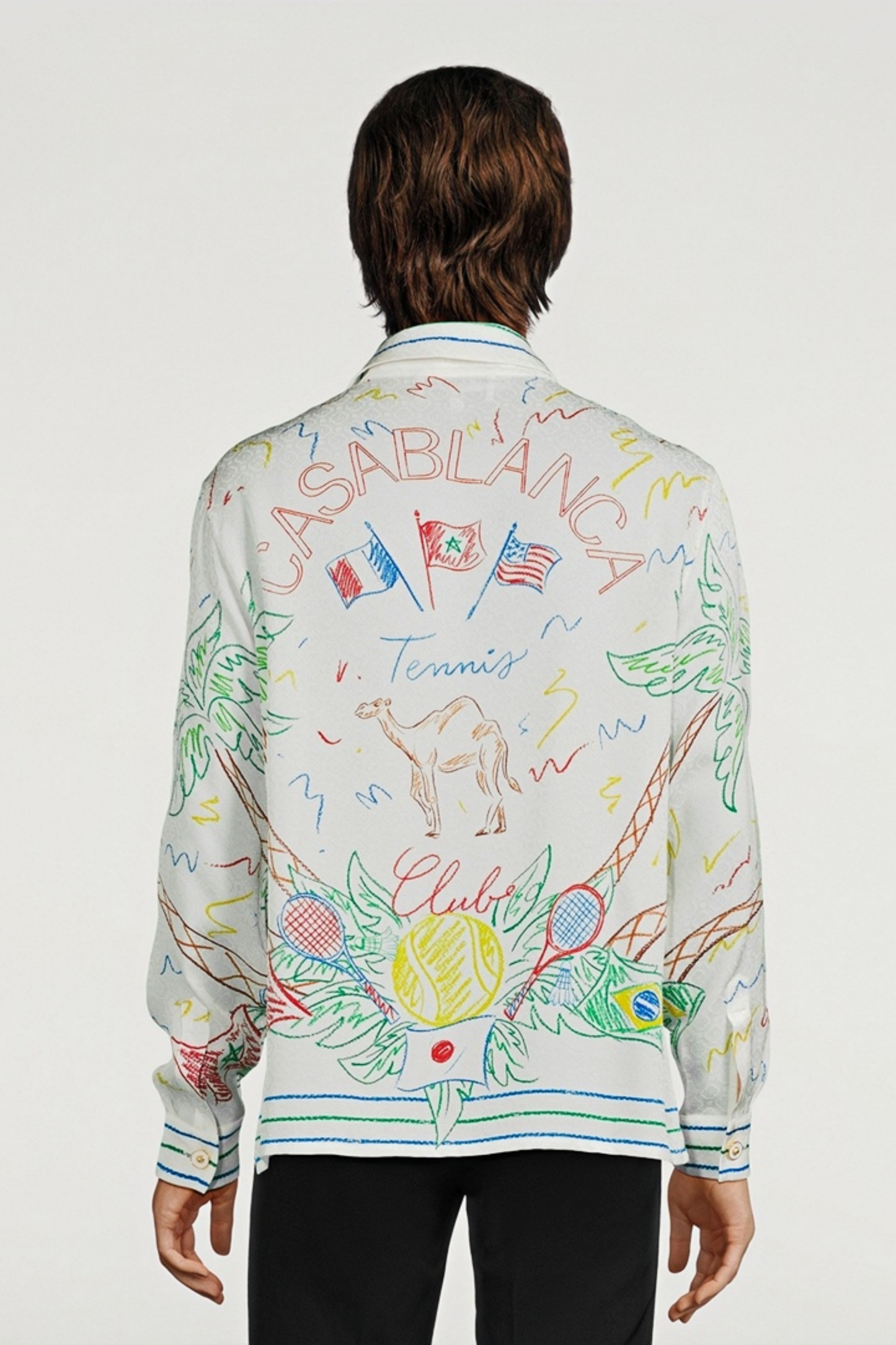 Paul white doodle print jacket