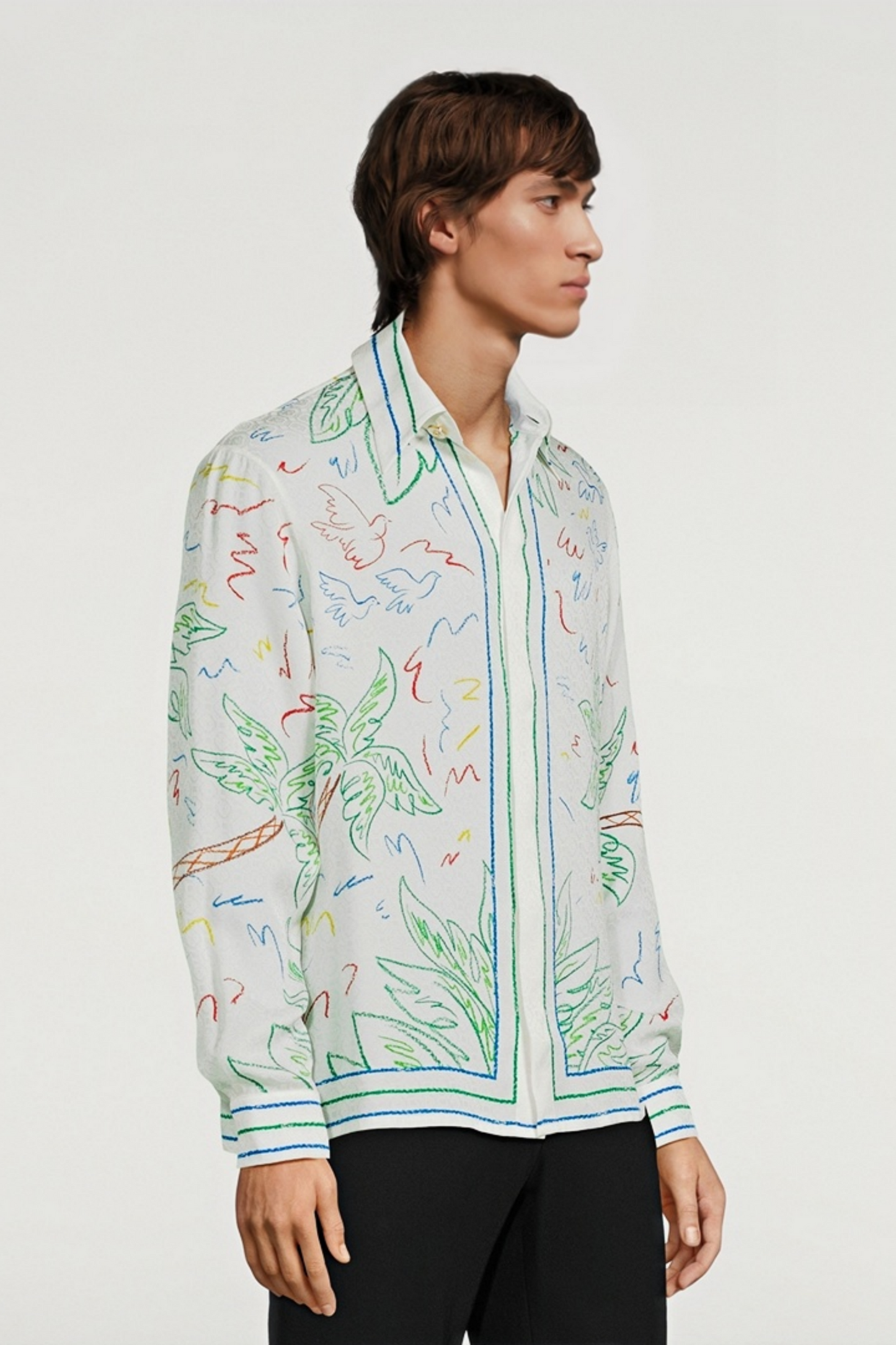 Paul white doodle print jacket