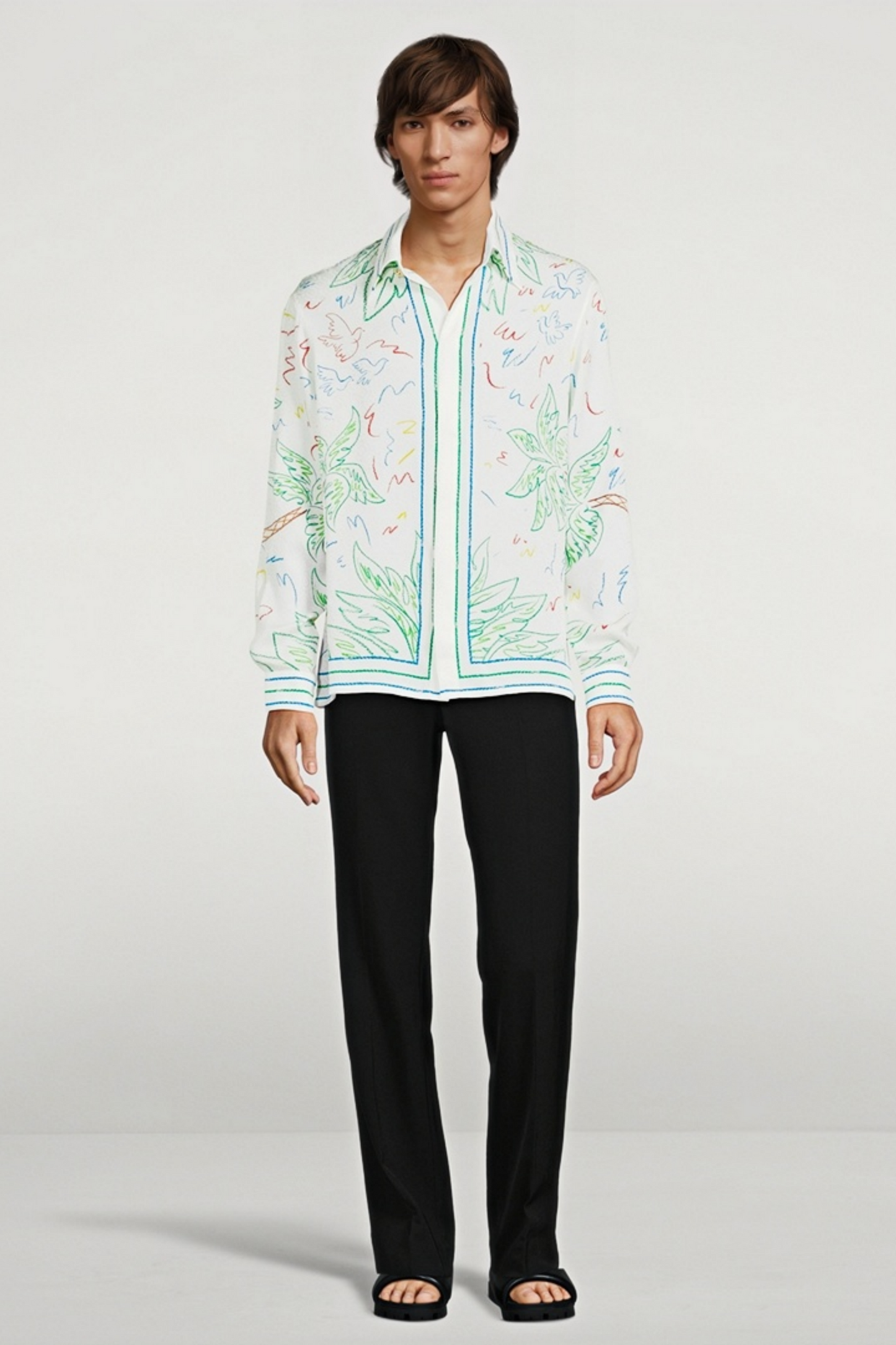 Paul white doodle print jacket
