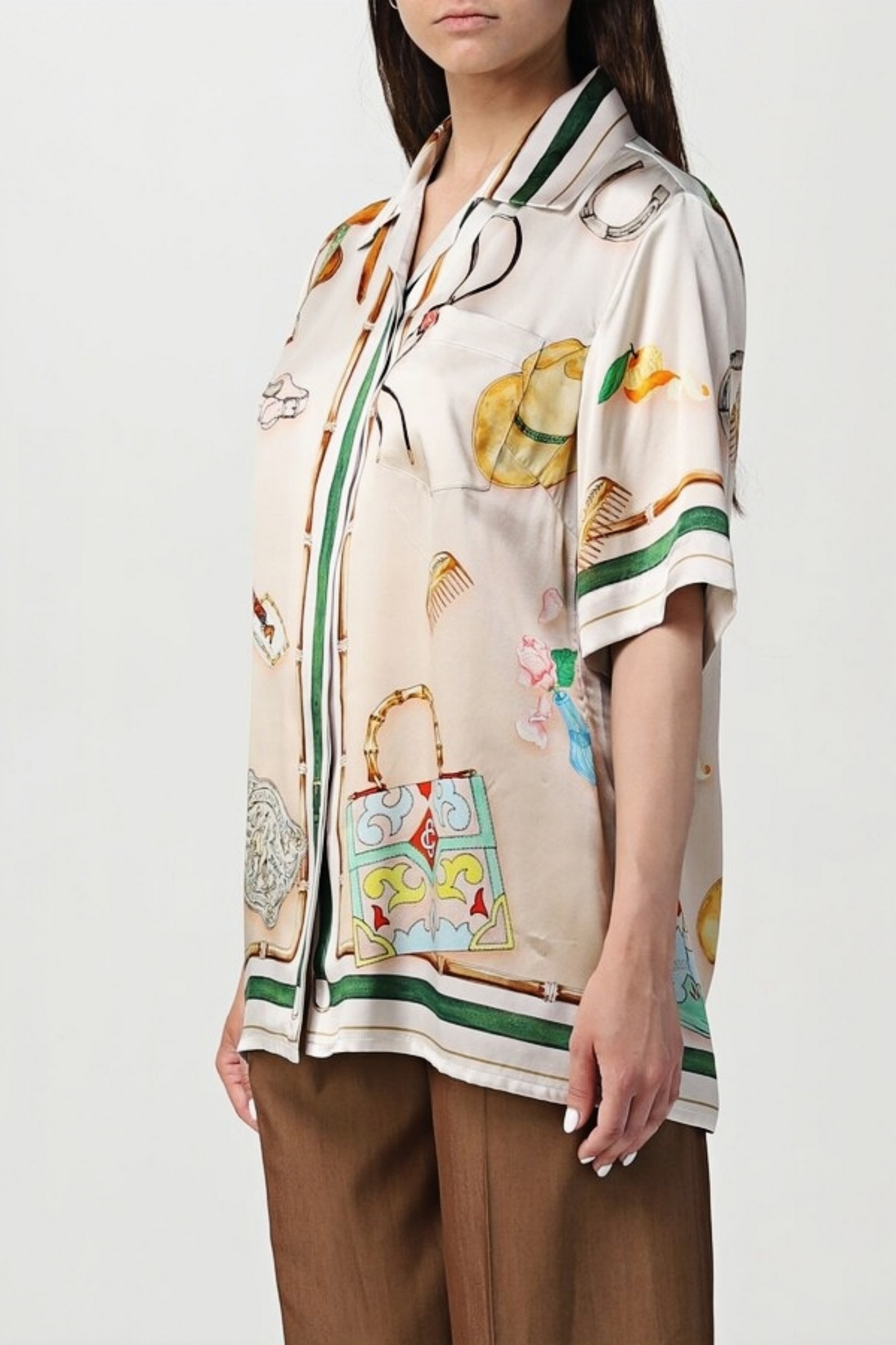 Brian neutral equestrian short-sleeve shirt