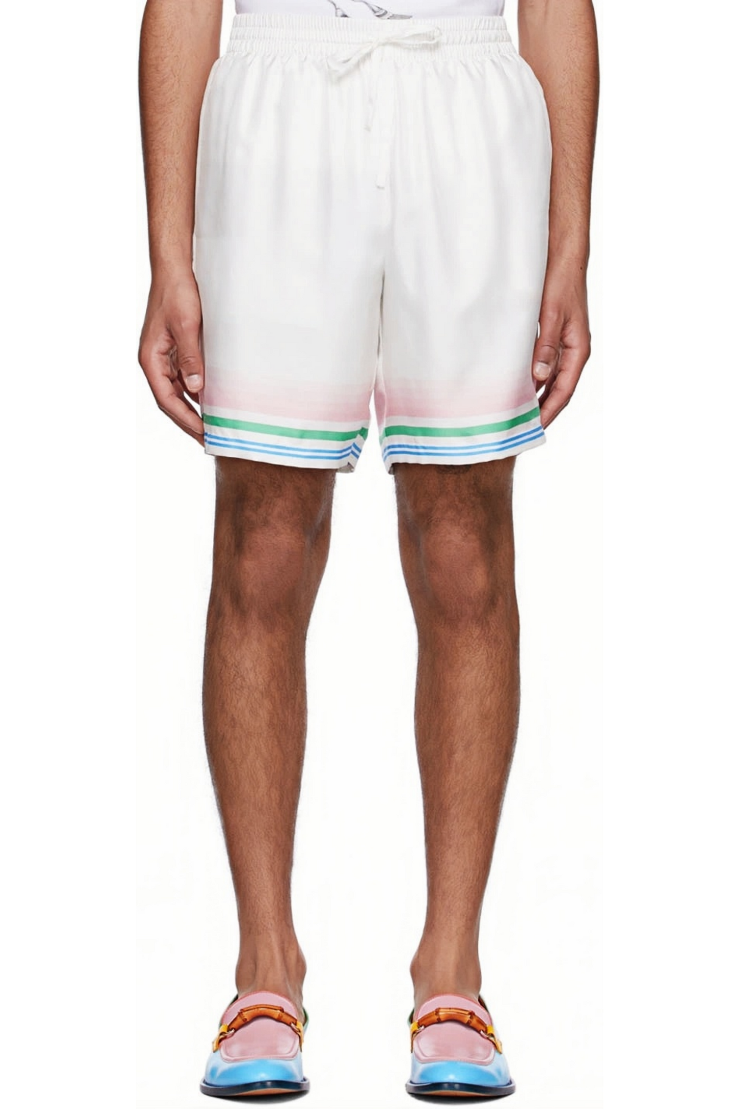 César white striped trim short
