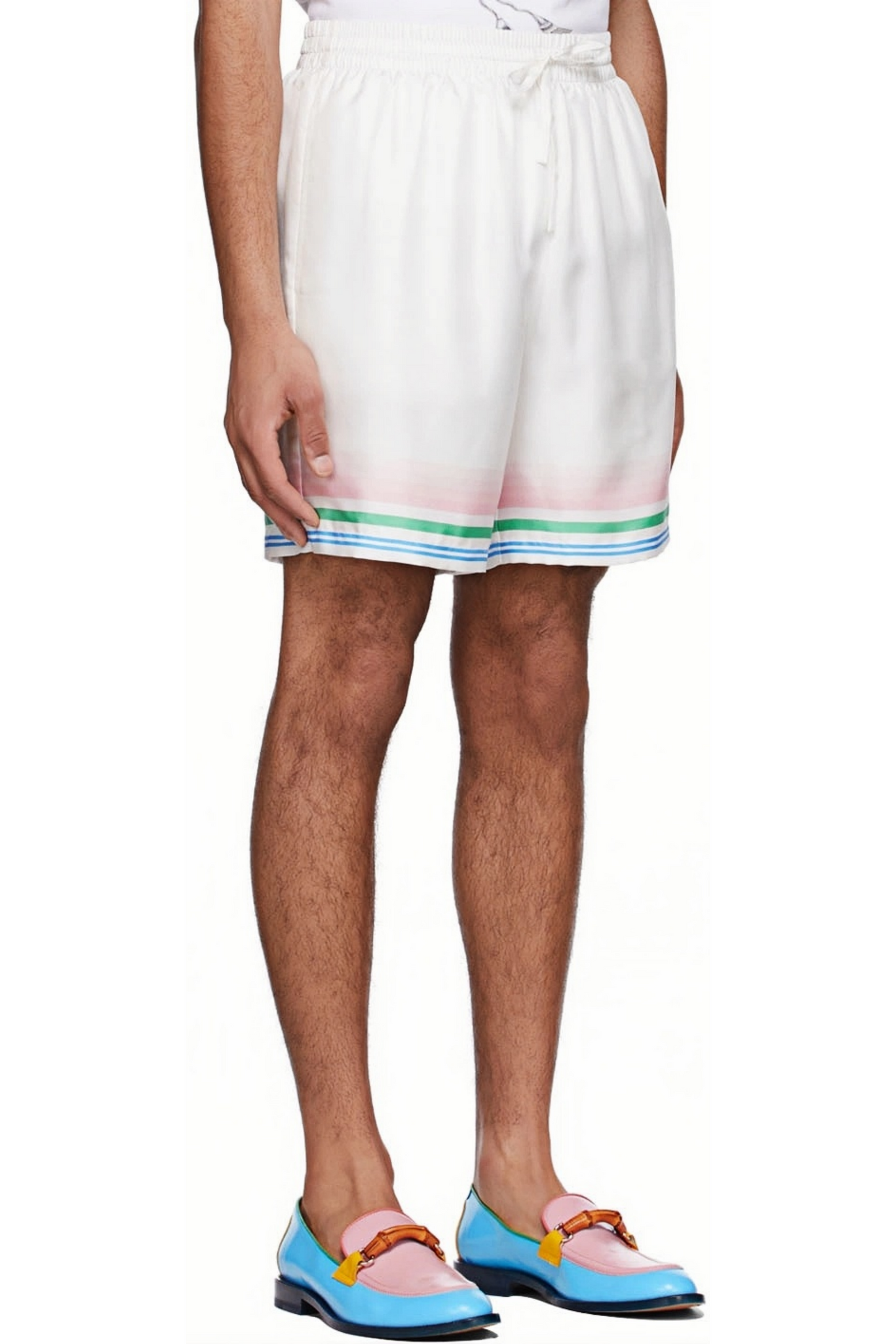 César white striped trim short