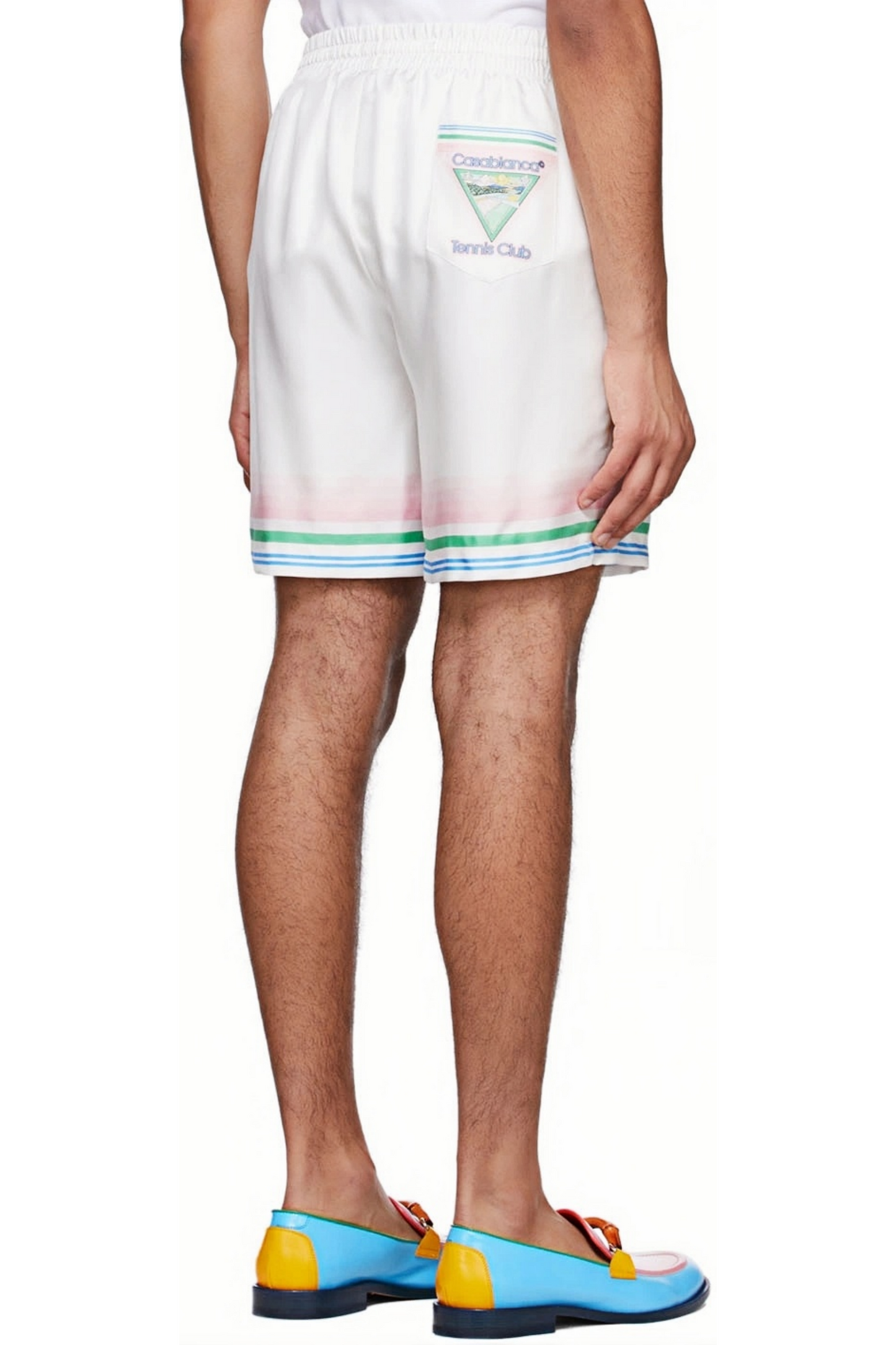 César white striped trim short